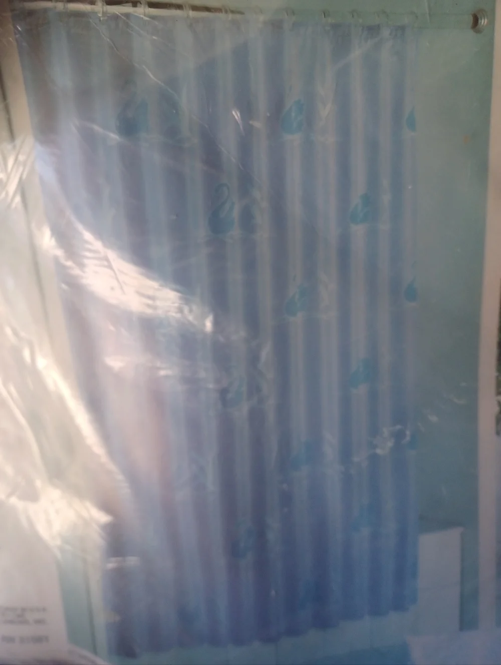 Vintage Cannon Swan Design Fabric Shower Curtain